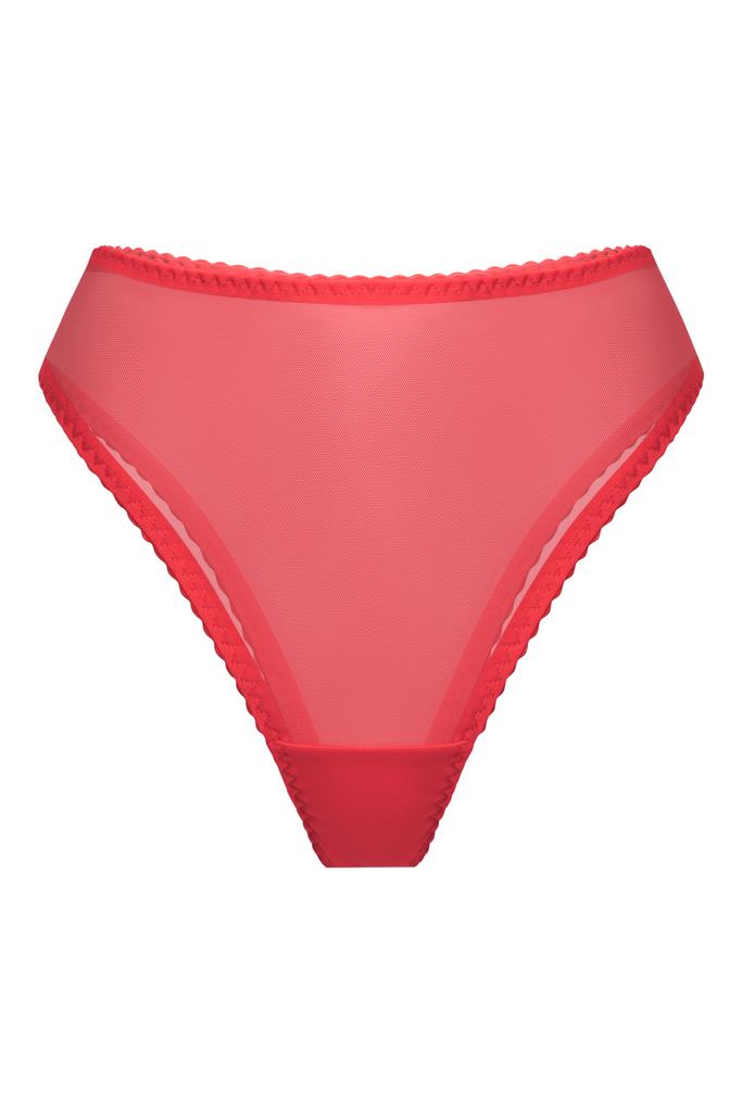 красные трусы бразильяна omut из сетки