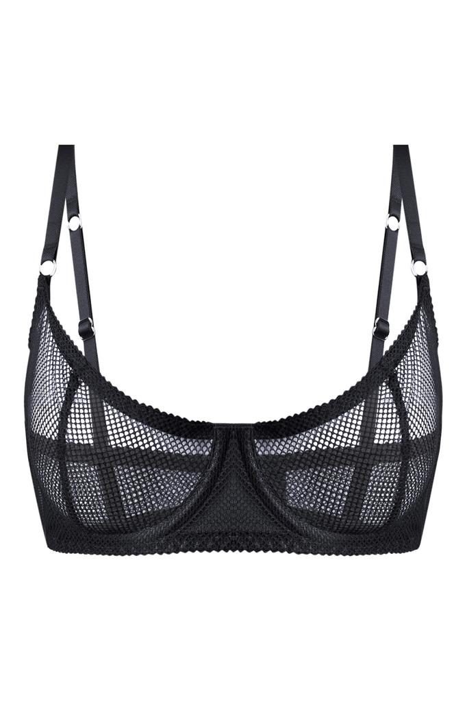 черный бра omut из крупной сетки