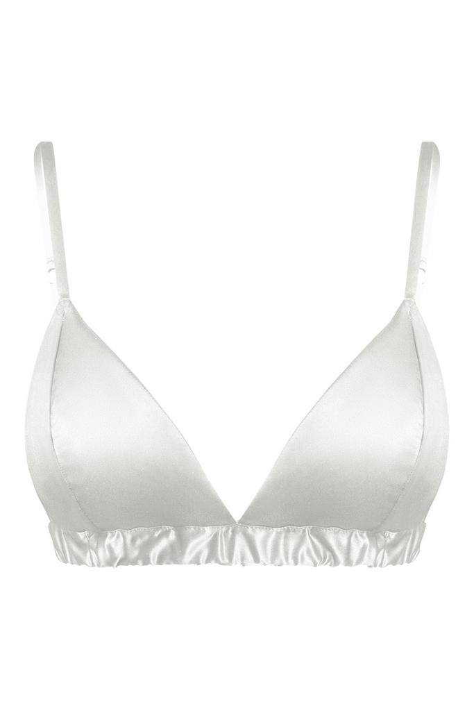 белый шелковый бра naomi