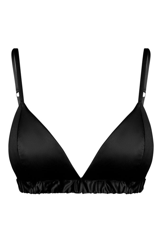 черный шелковый бра naomi