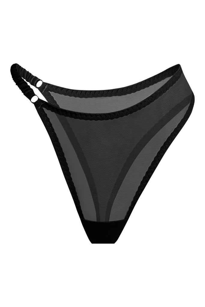черные асимметричные трусы стринги naomi