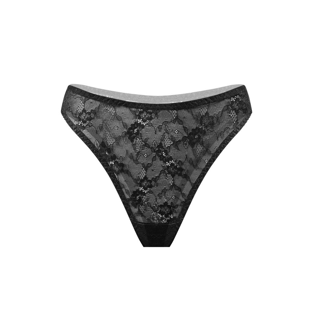 черные кружевные трусы бразильяна deja vu