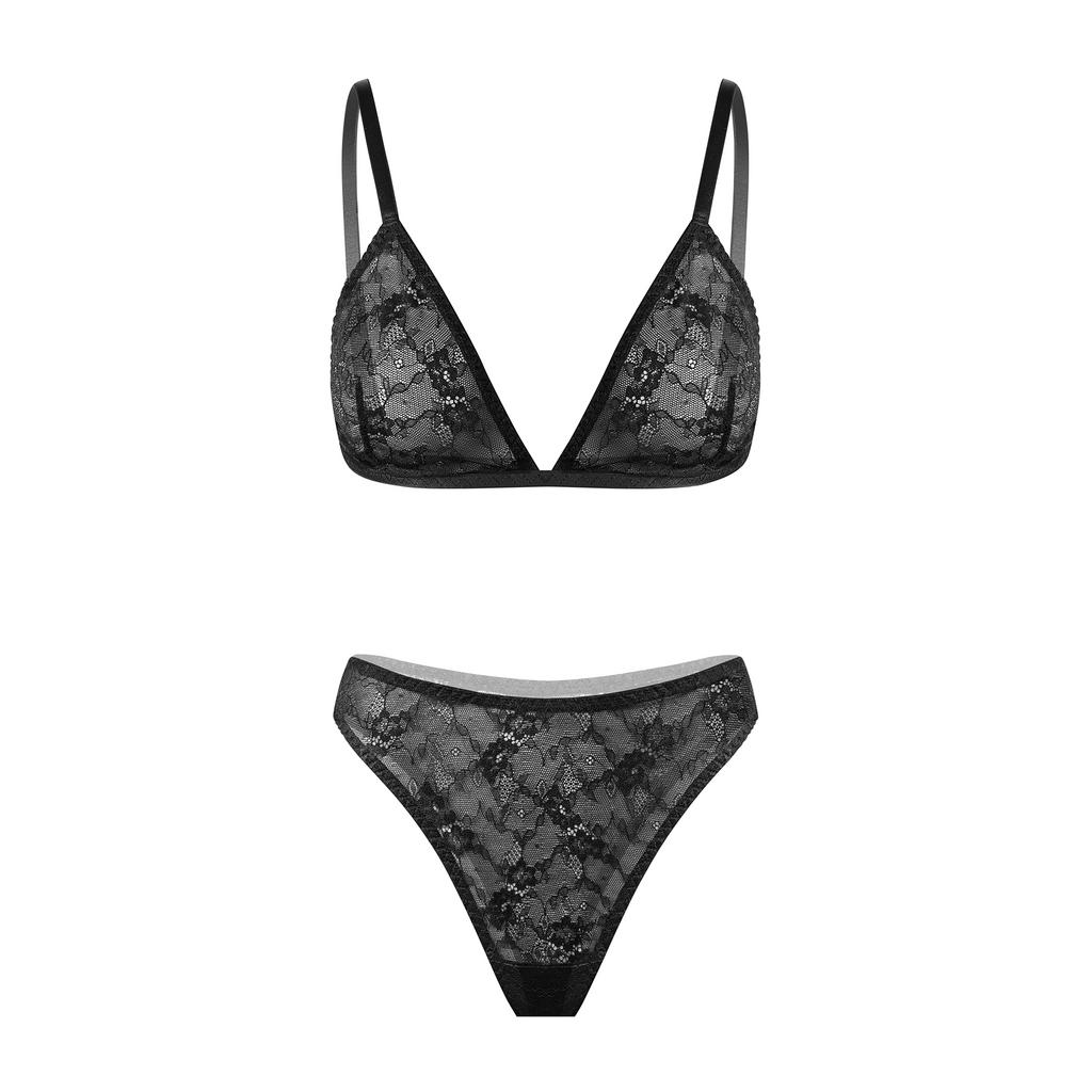 черный кружевной комплект deja vu