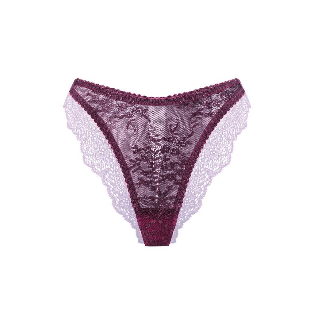 сливовые кружевные трусы samantha