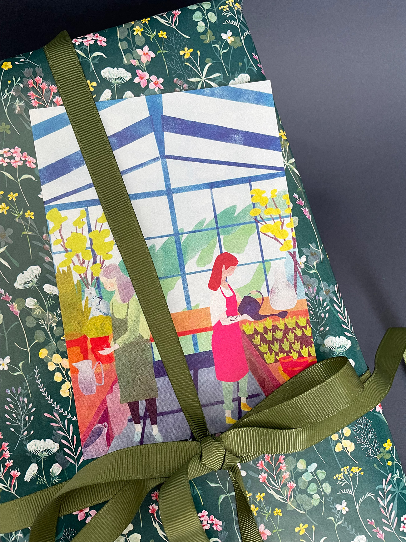 Открытка "В теплице"