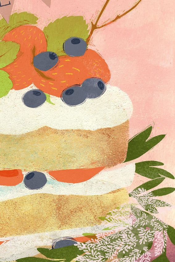 Открытка с днем рождения, художник Марина Потанина