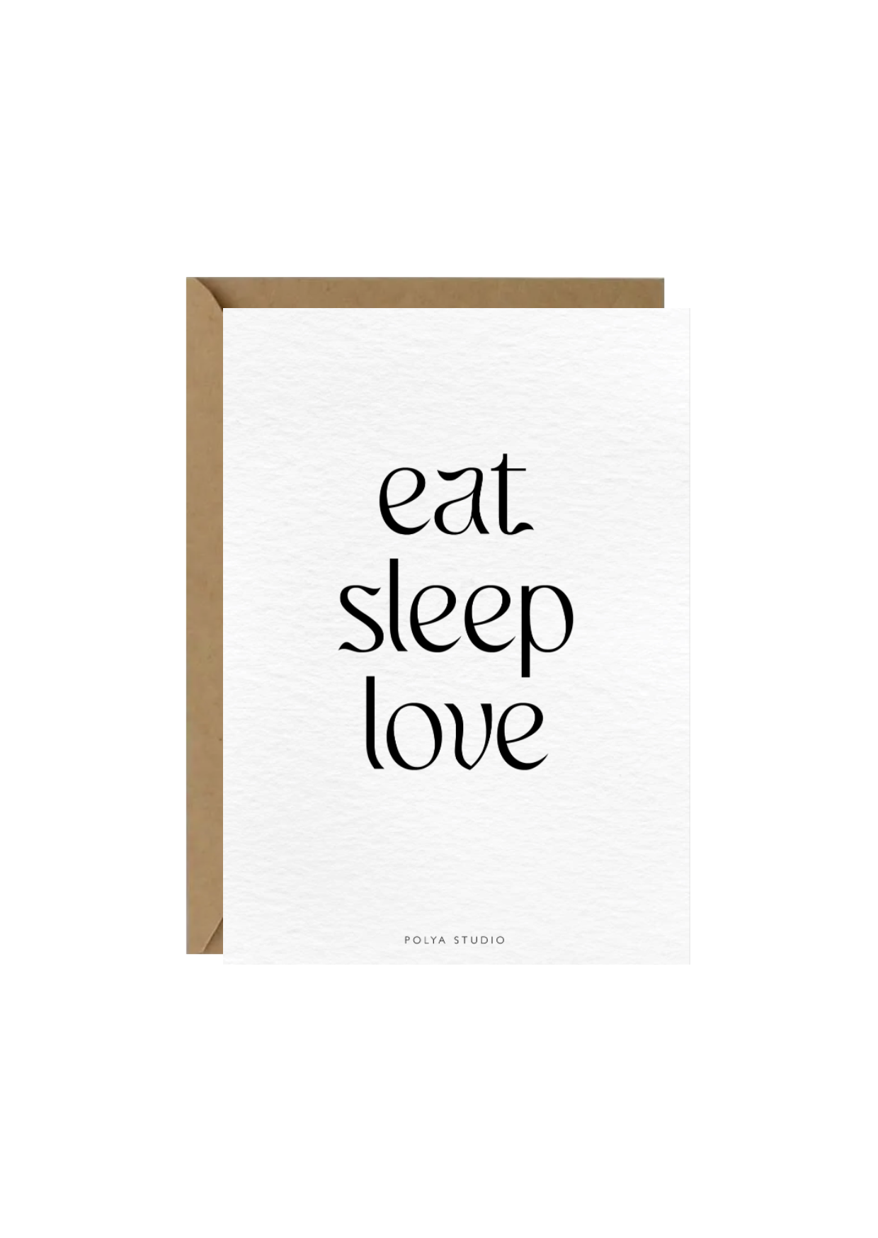 Открытка EAT SLEEP LOVE