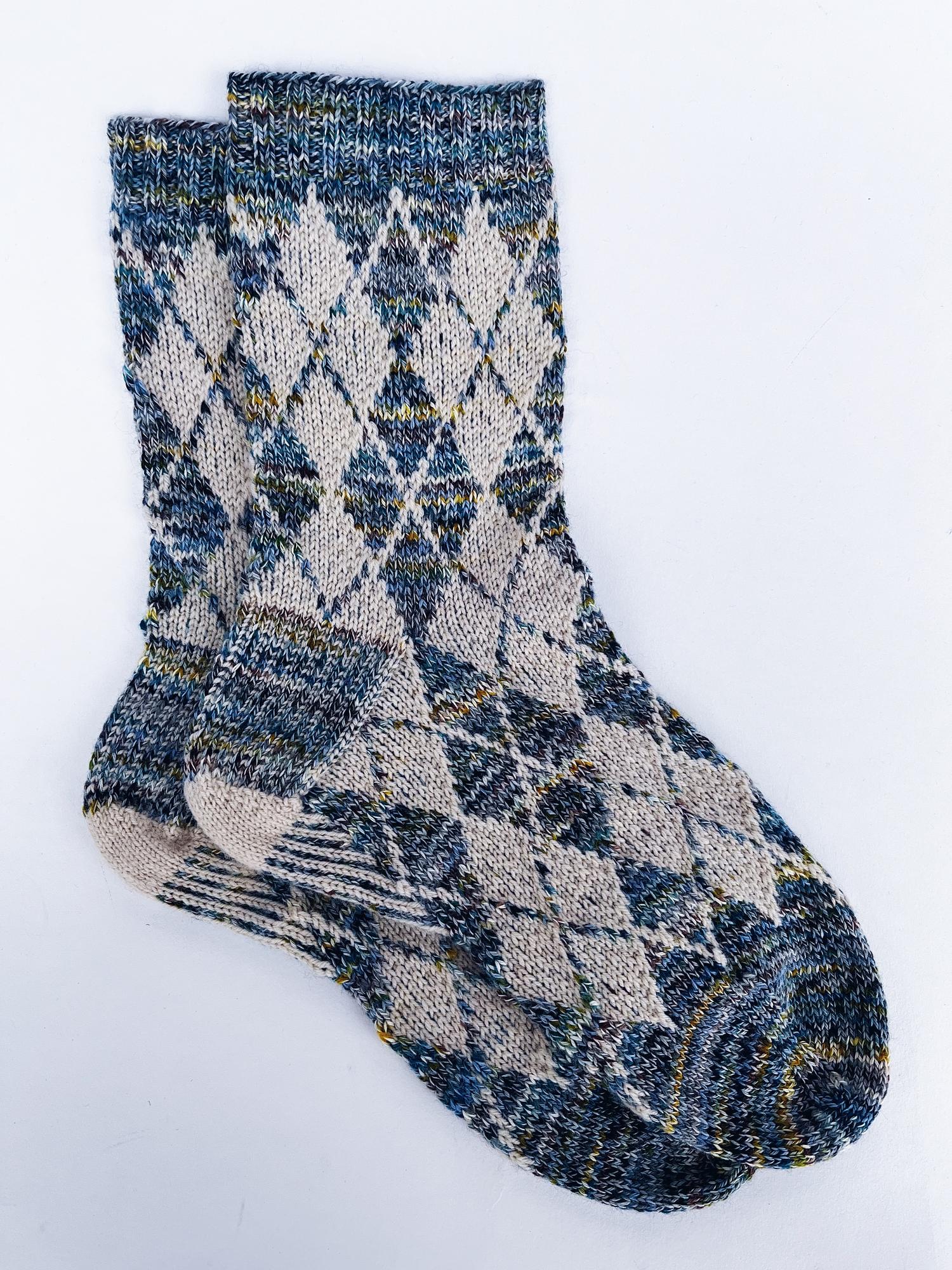 Вязаные носки мужские жаккард 43-44