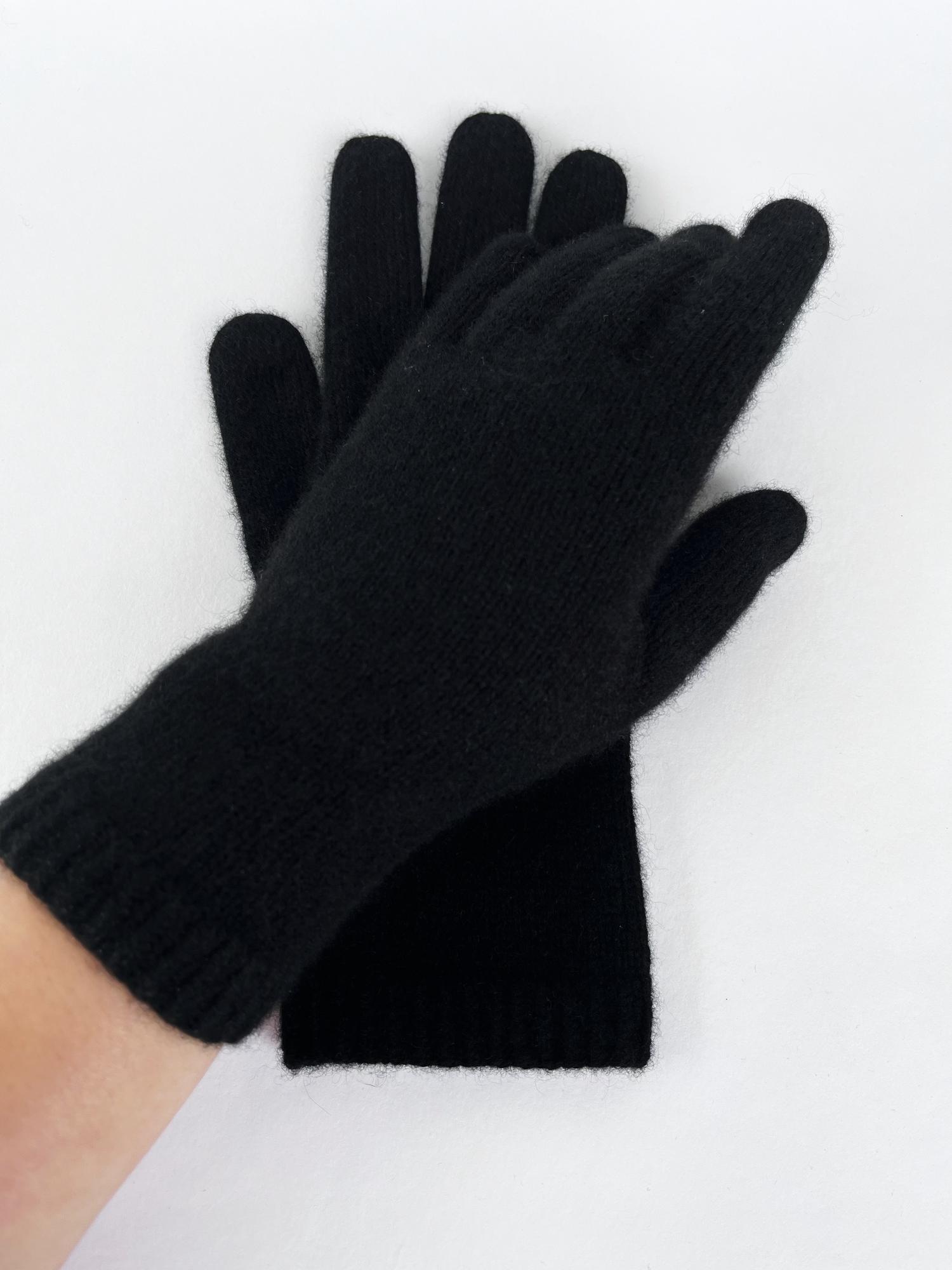 Вязаные перчатки из кашемира М