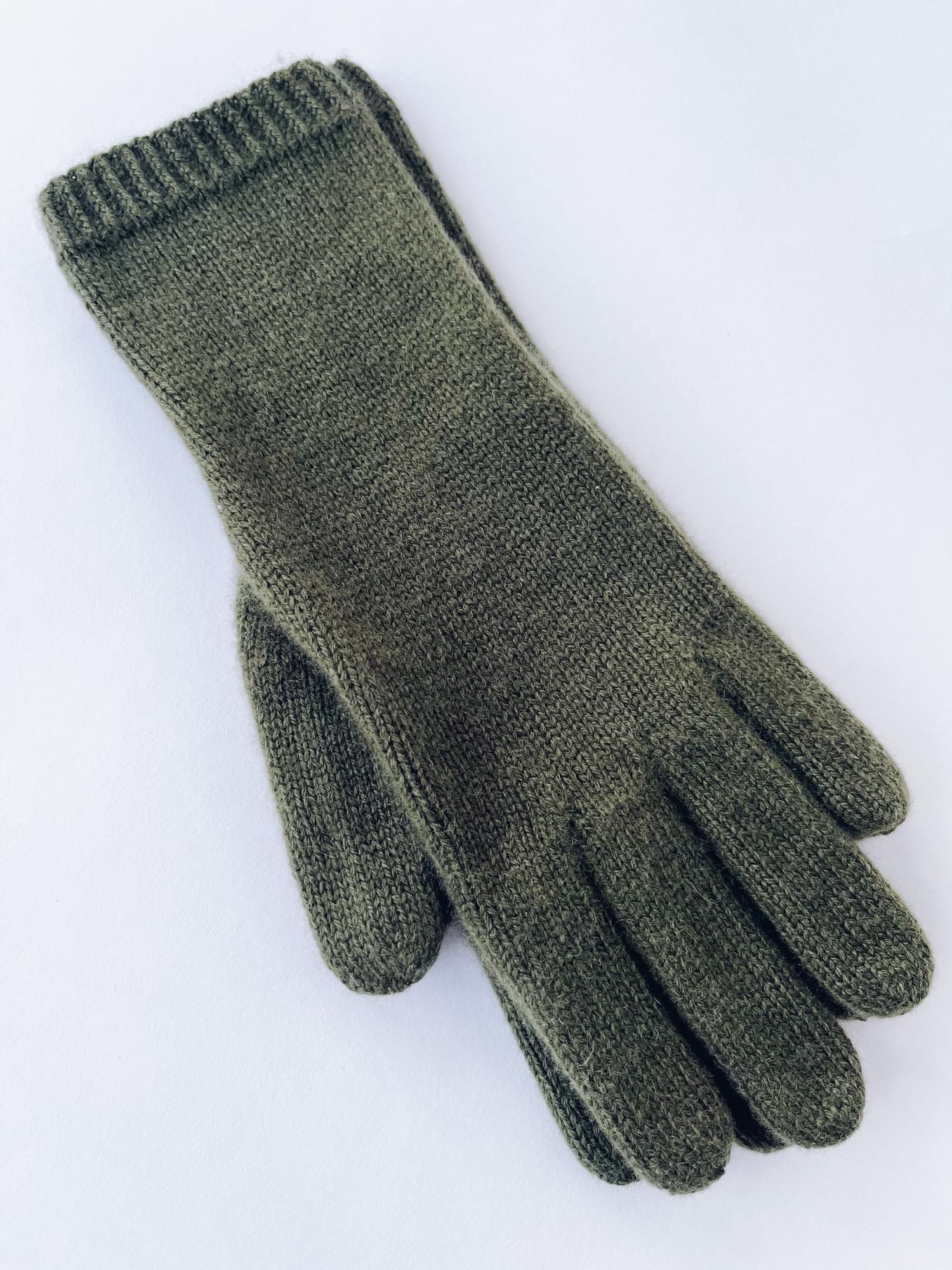 Вязаные перчатки из кашемира M