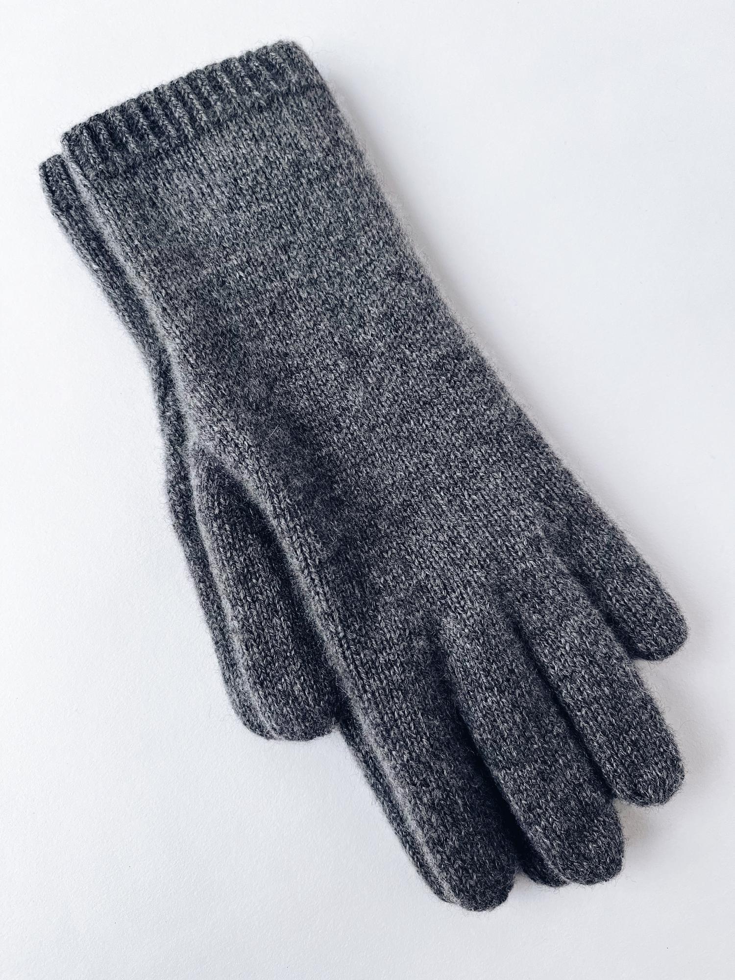Вязаные перчатки из кашемира М