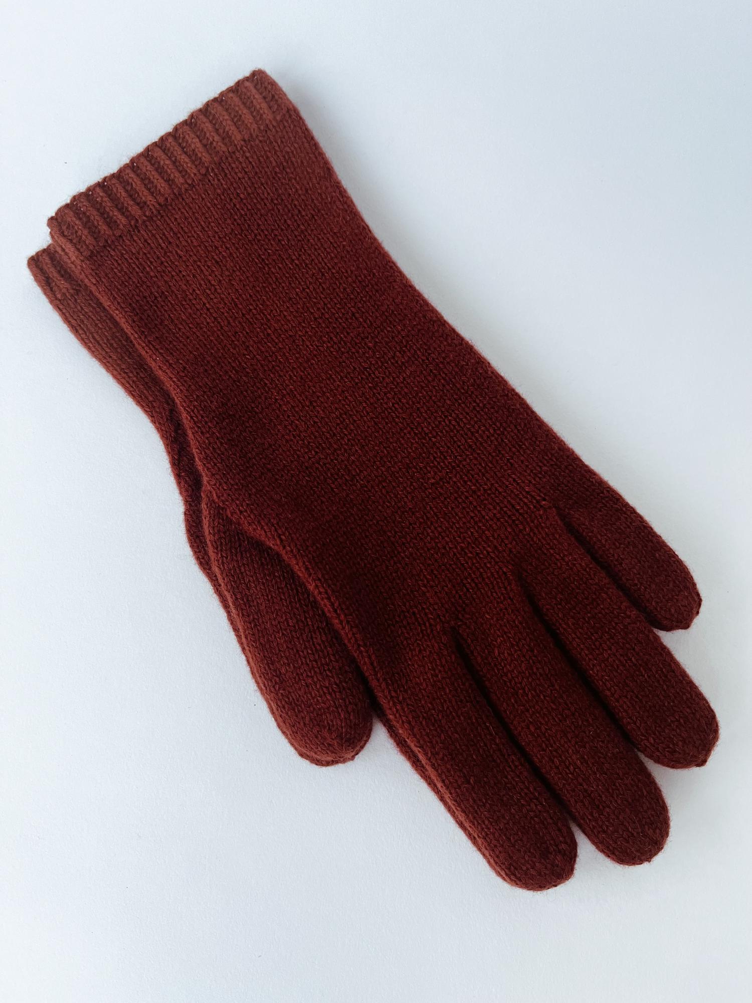 Вязаные перчатки из кашемира М