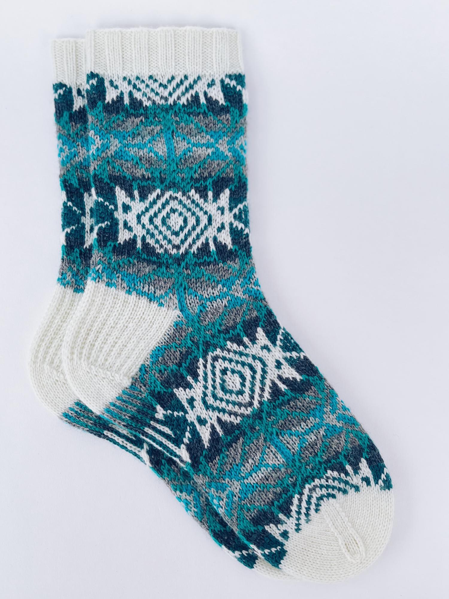 Вязаные носки женские 39-40