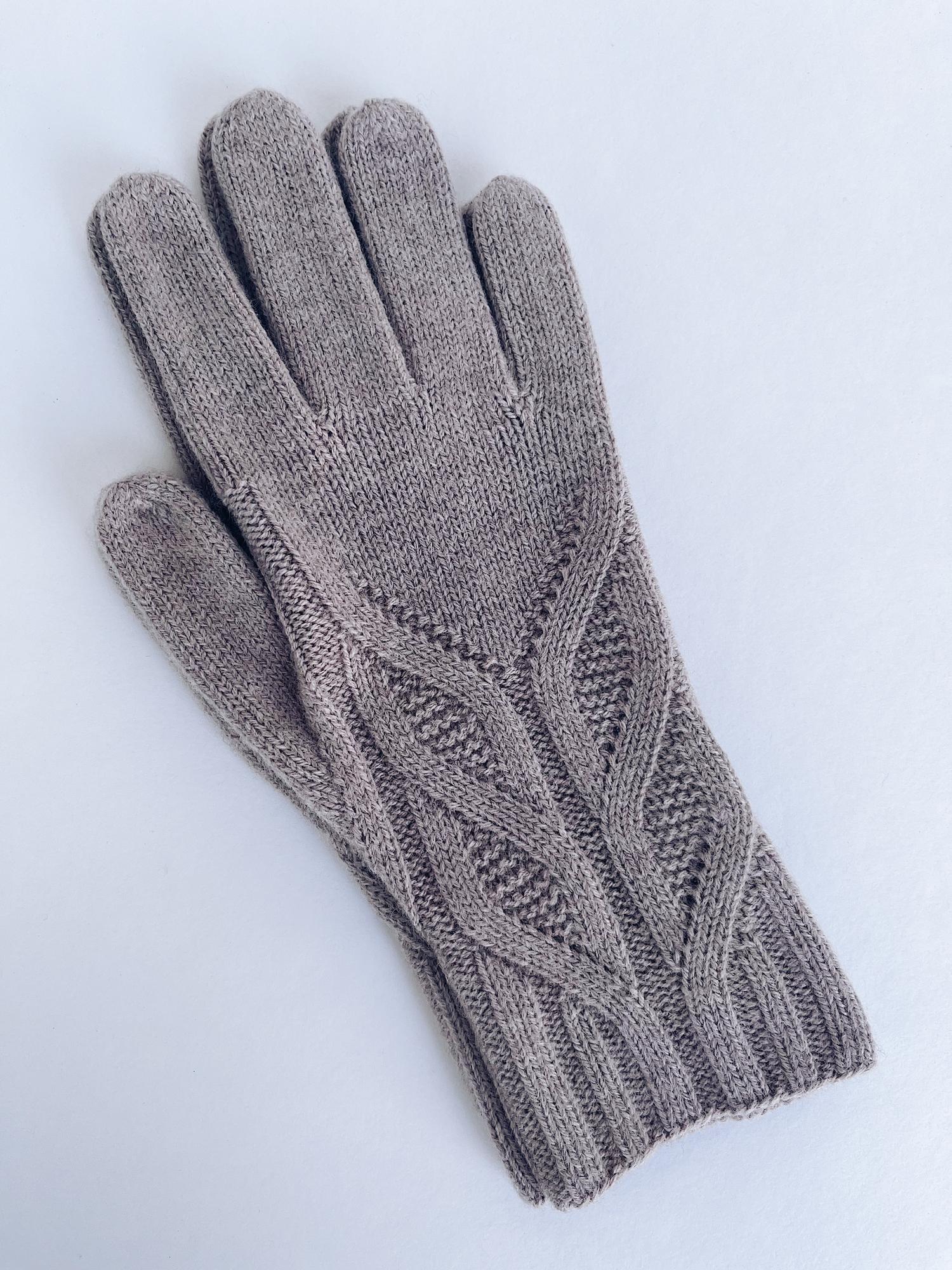 Вязаные перчатки из мериноса М