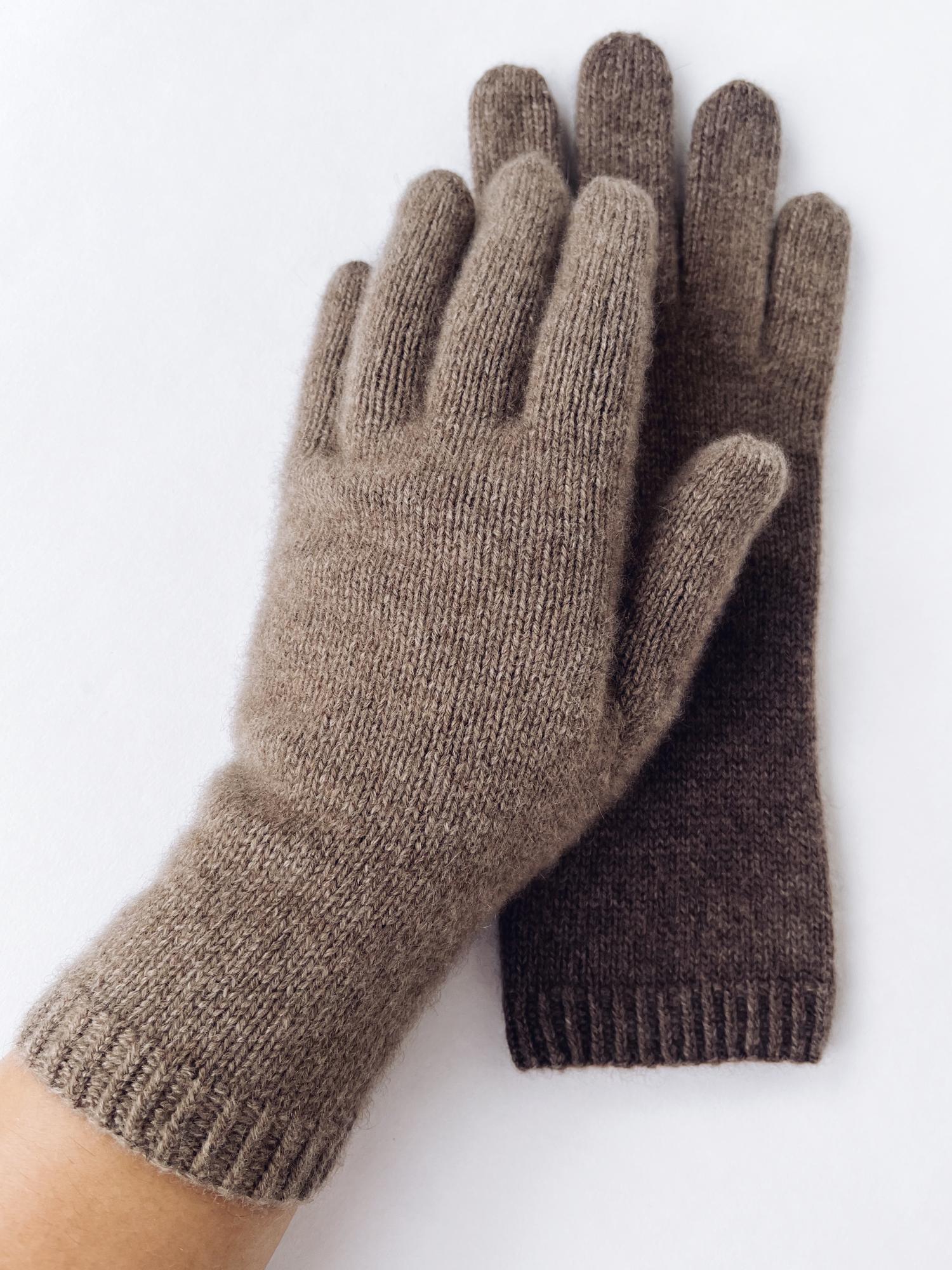 Вязаные перчатки из кашемира M