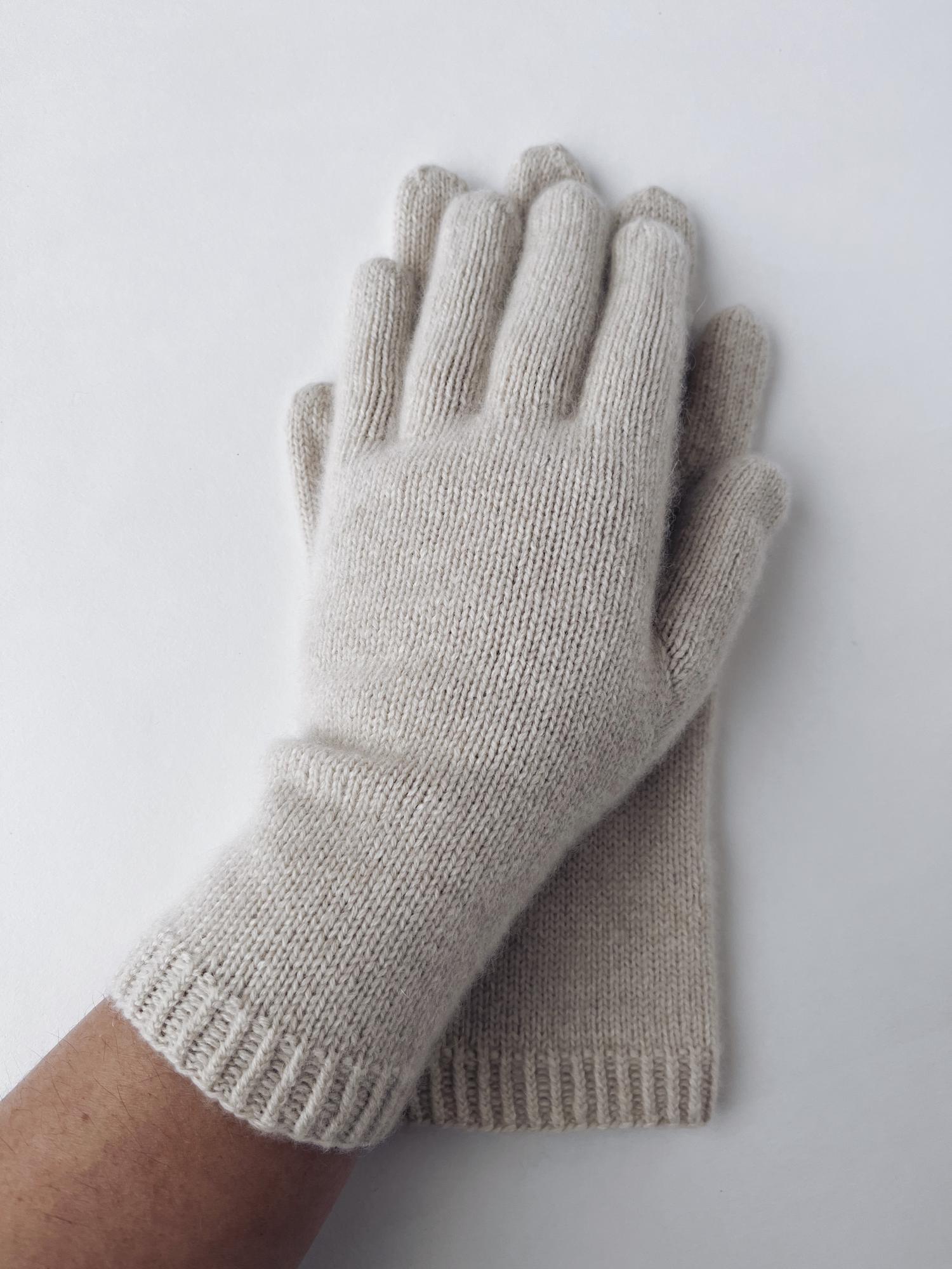 Вязаные перчатки из кашемира L