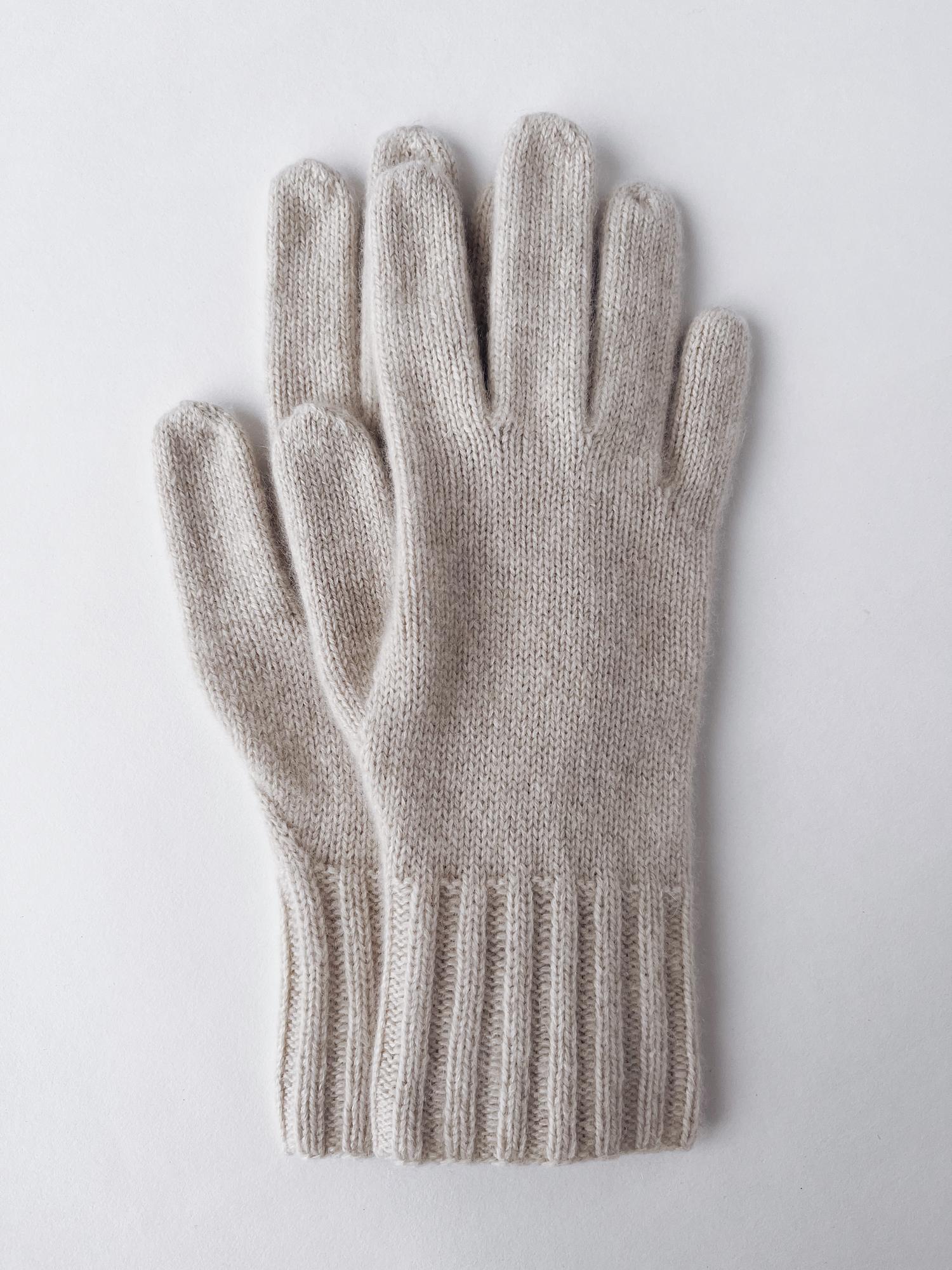 Вязаные перчатки из кашемира M