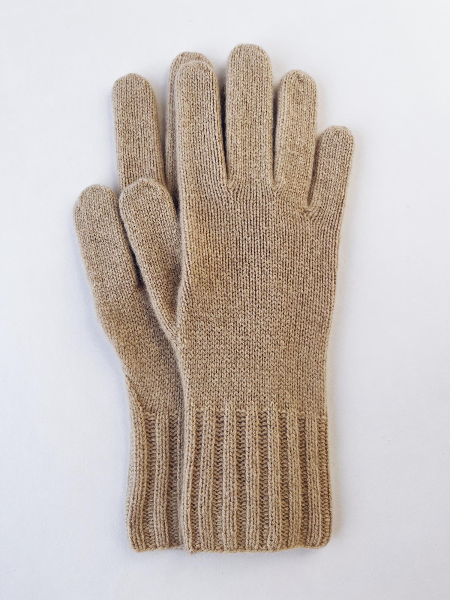 Вязаные перчатки из кашемира M