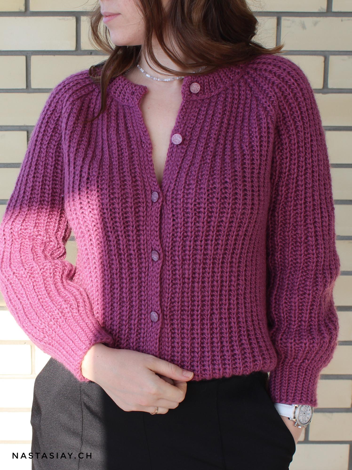 Совместник - Кардиган реглан крючком