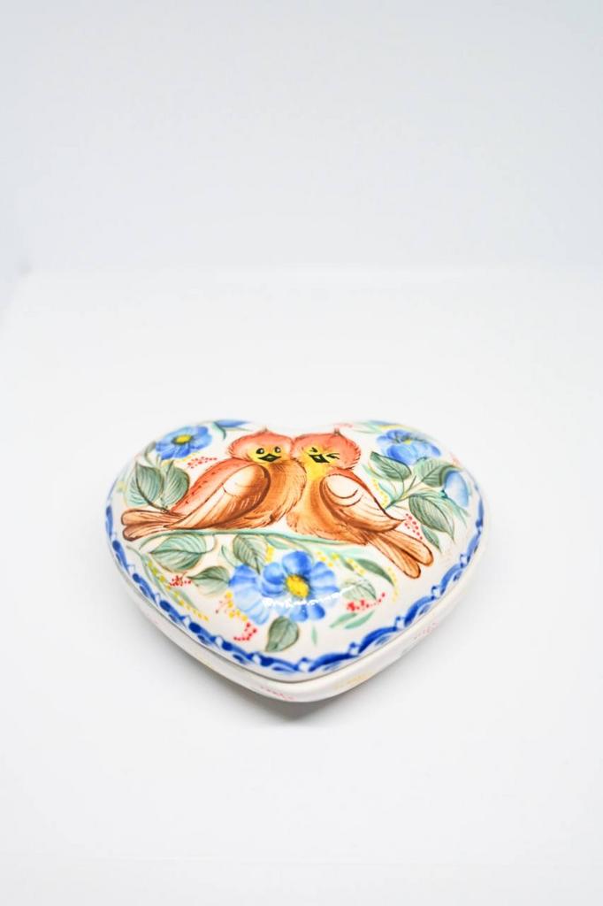 Шкатулка сердечко «Птички»