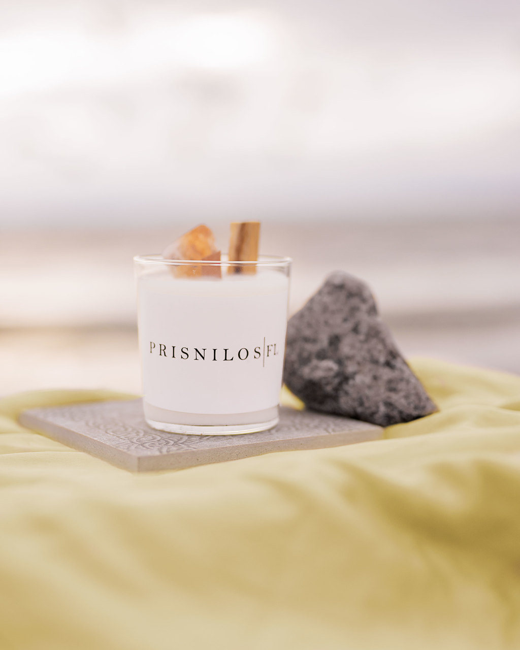 Большая свеча с цитрином