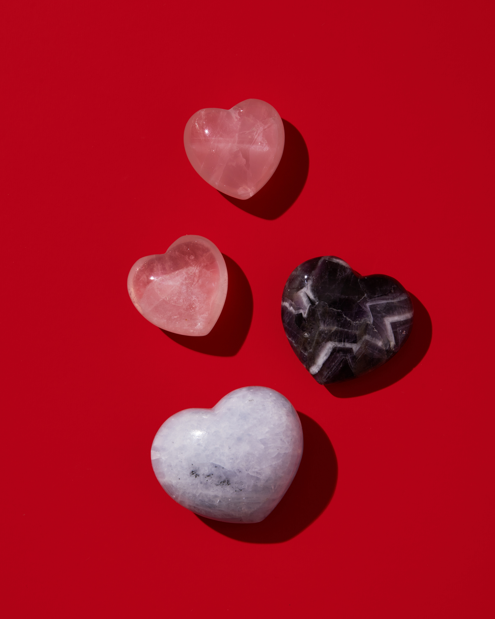 Сердечки из минералов