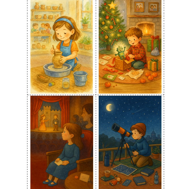 Сюжетные картинки (1 персонаж)