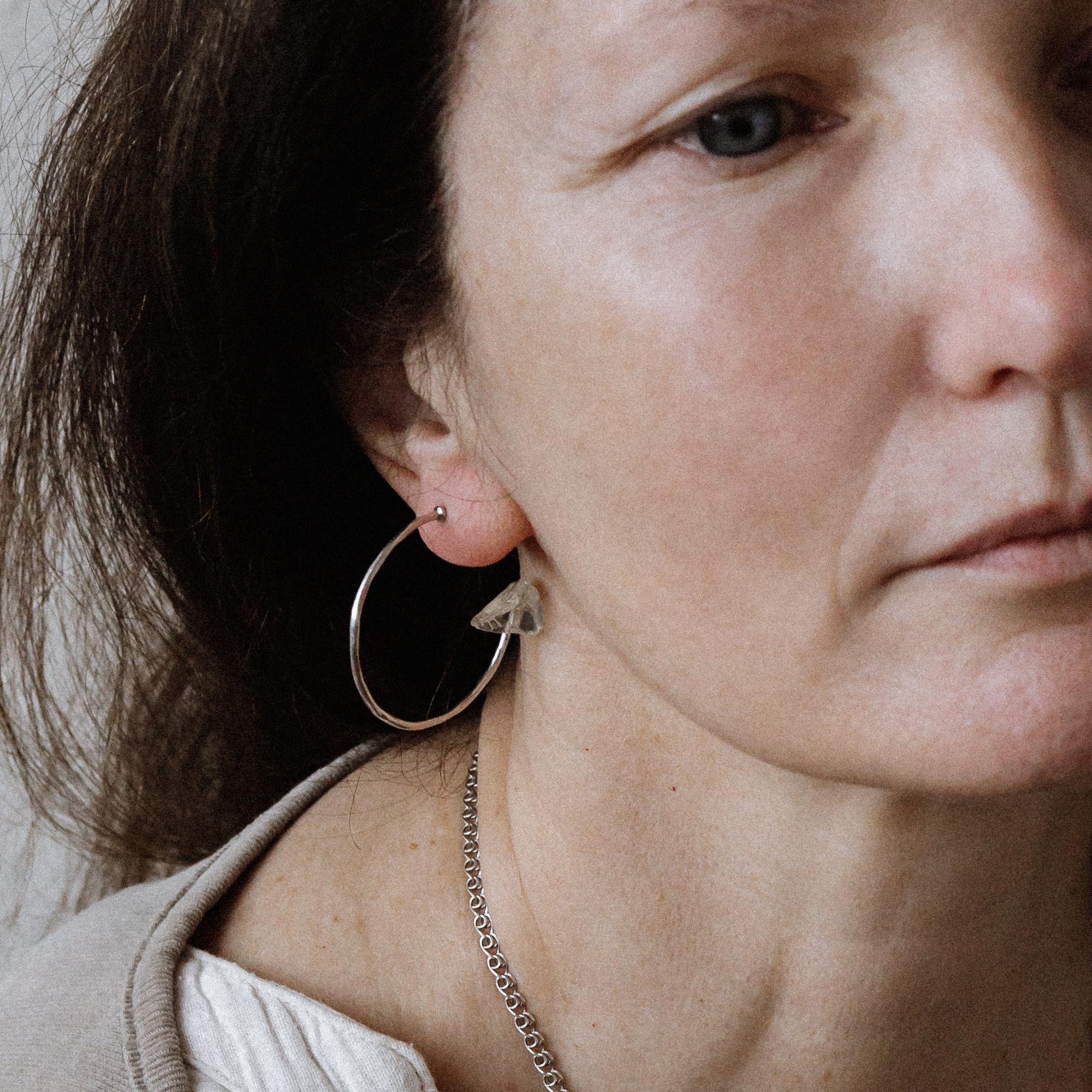 Серьги-бивни Лимонный кварц