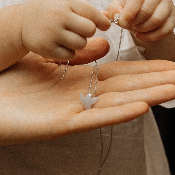 Кулон Моя птичка / опал, сапфирин