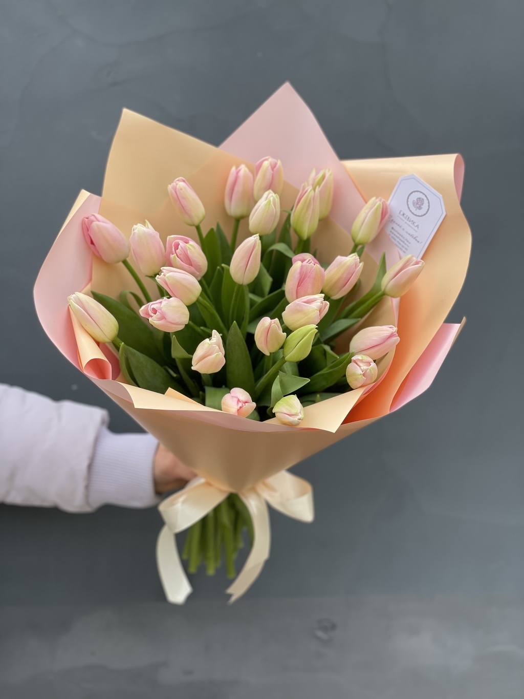 Пудровые тюльпаны 25шт