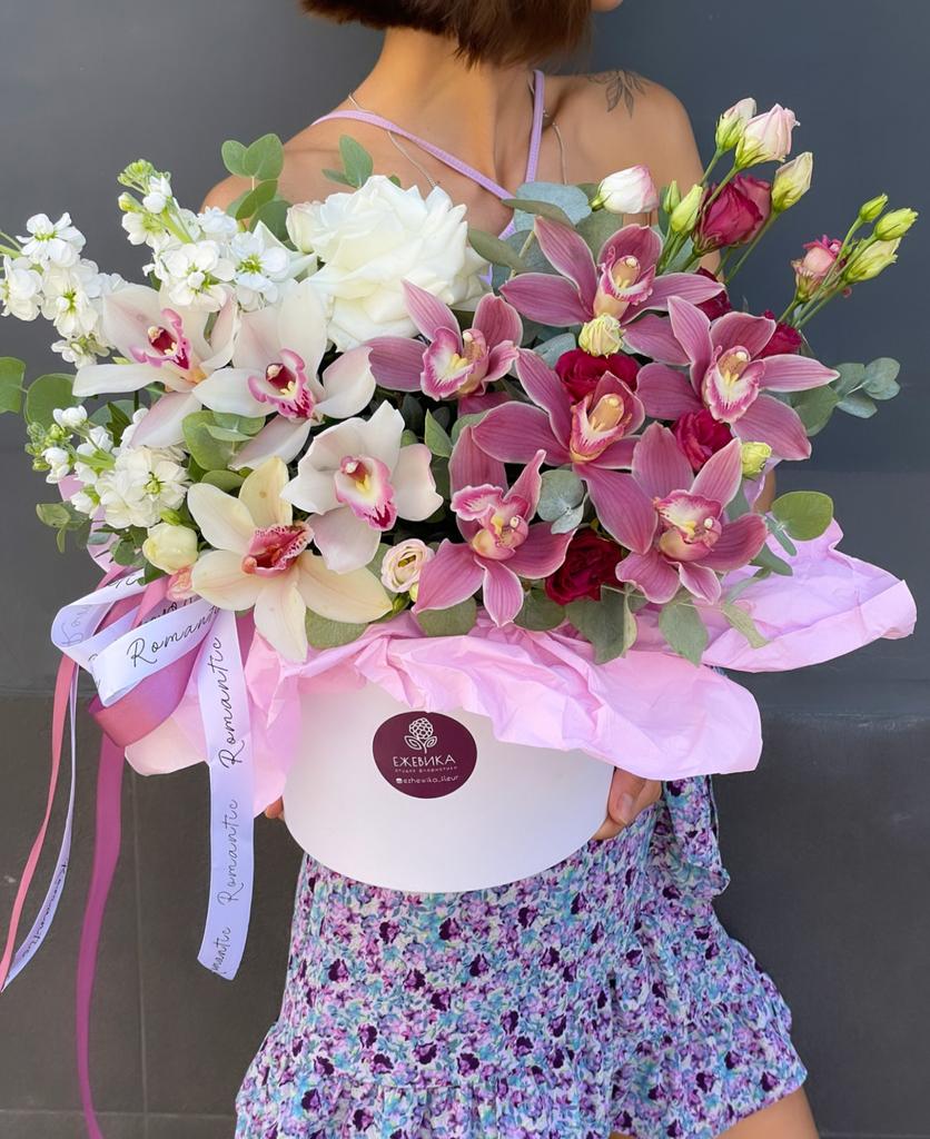 Дуо-коробка с орхидеями