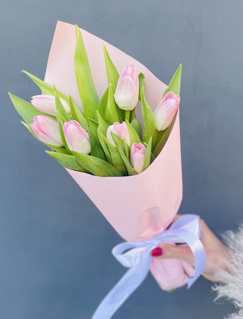 Тюльпаны розовые 7шт.