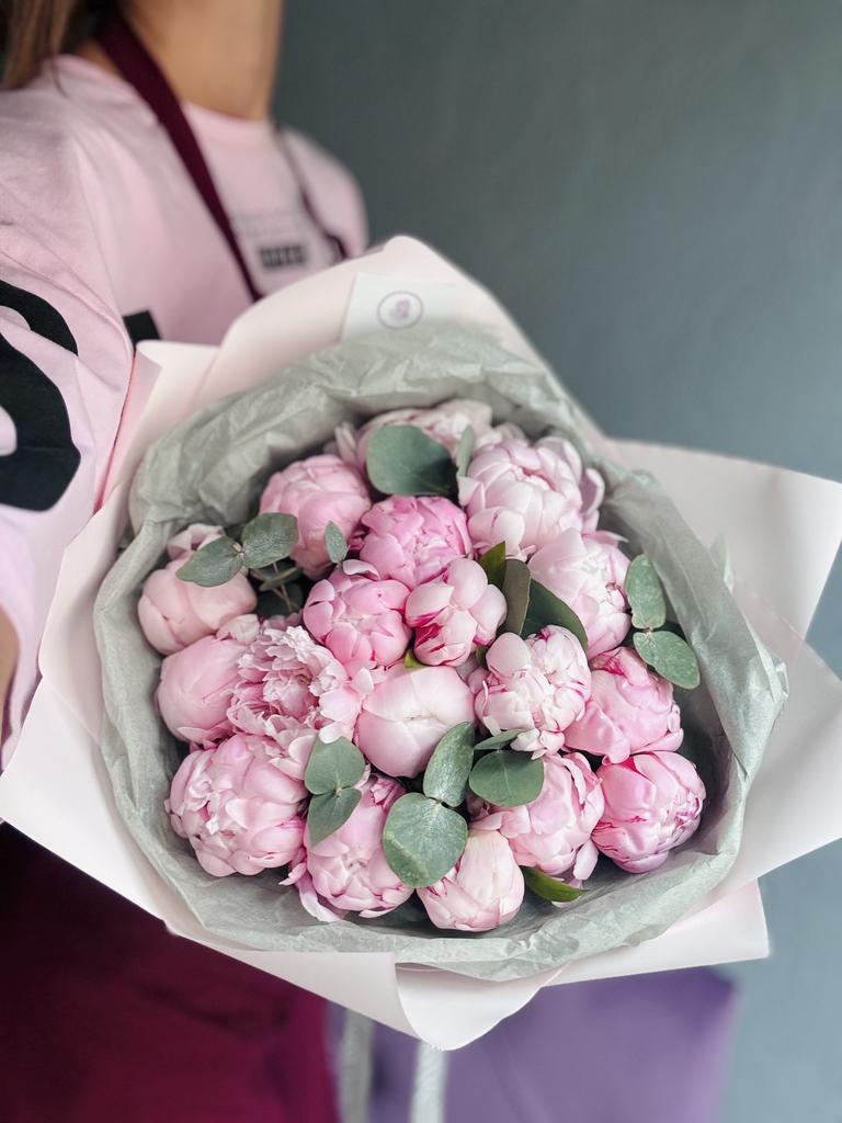 Пионы розовые 19шт