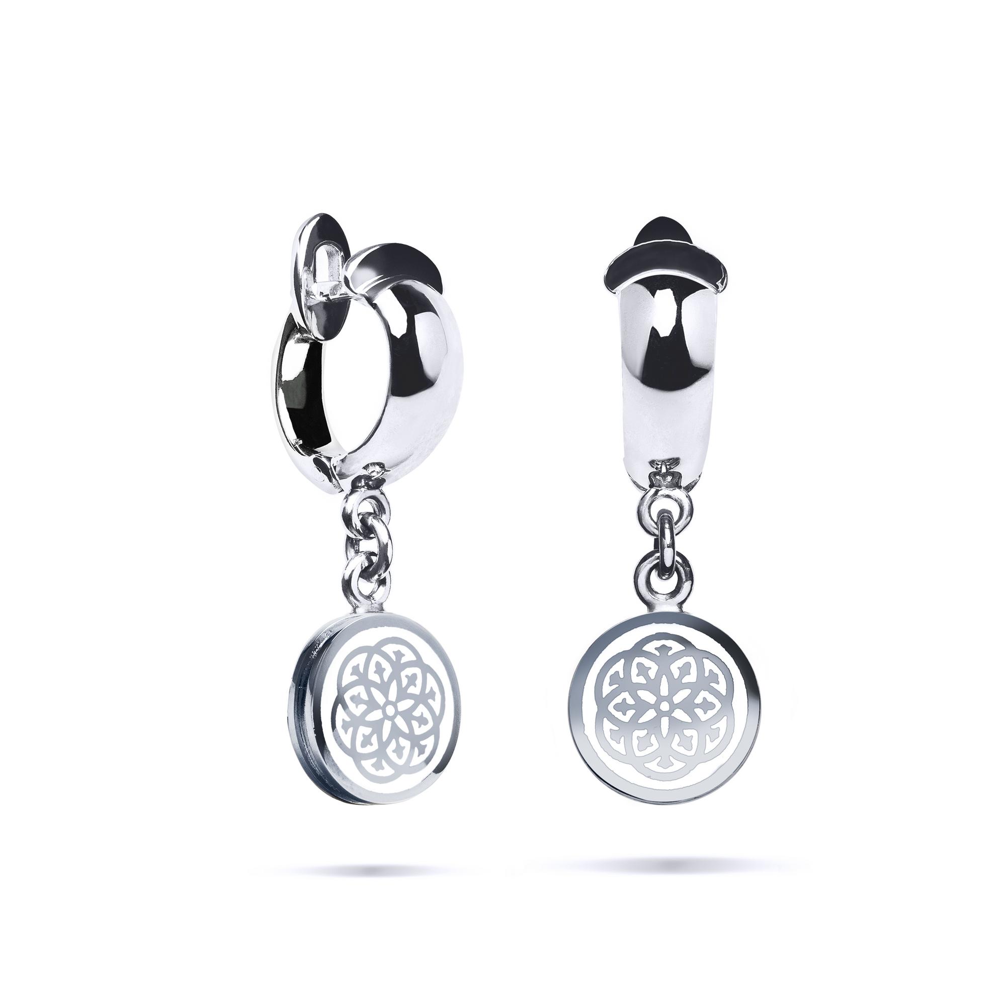 Серьги Stamp white