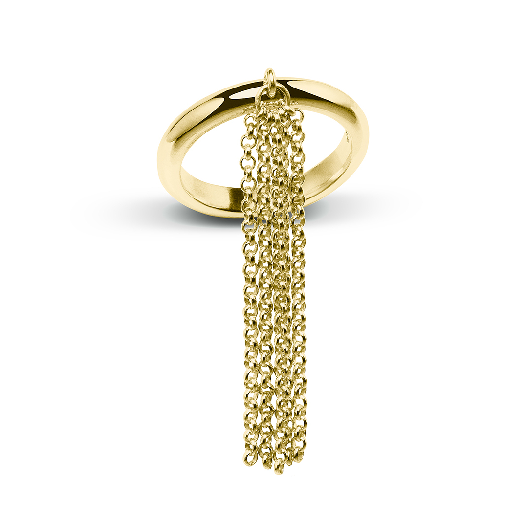 Кольцо Chains gold