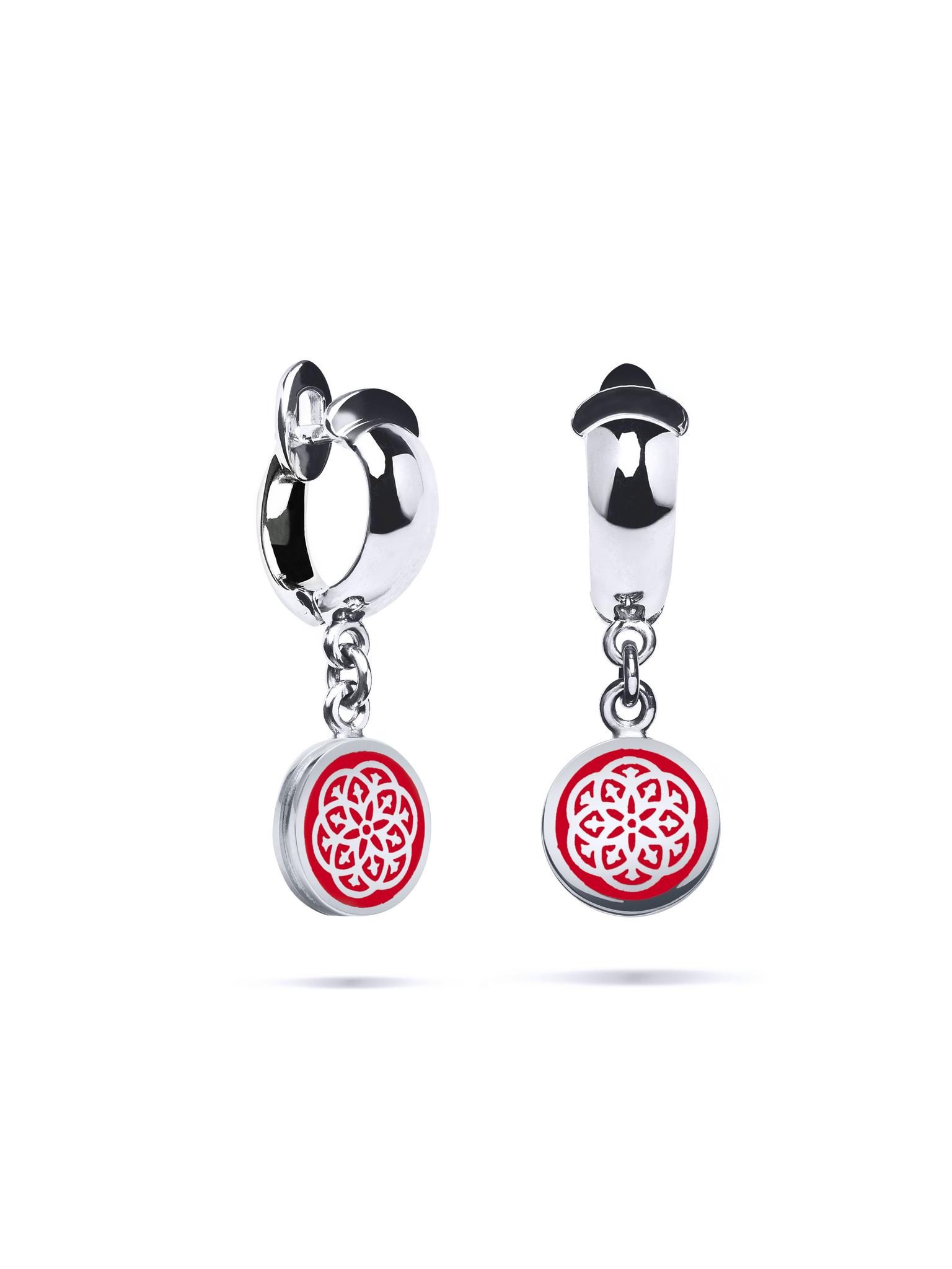 Серьги Stamp red