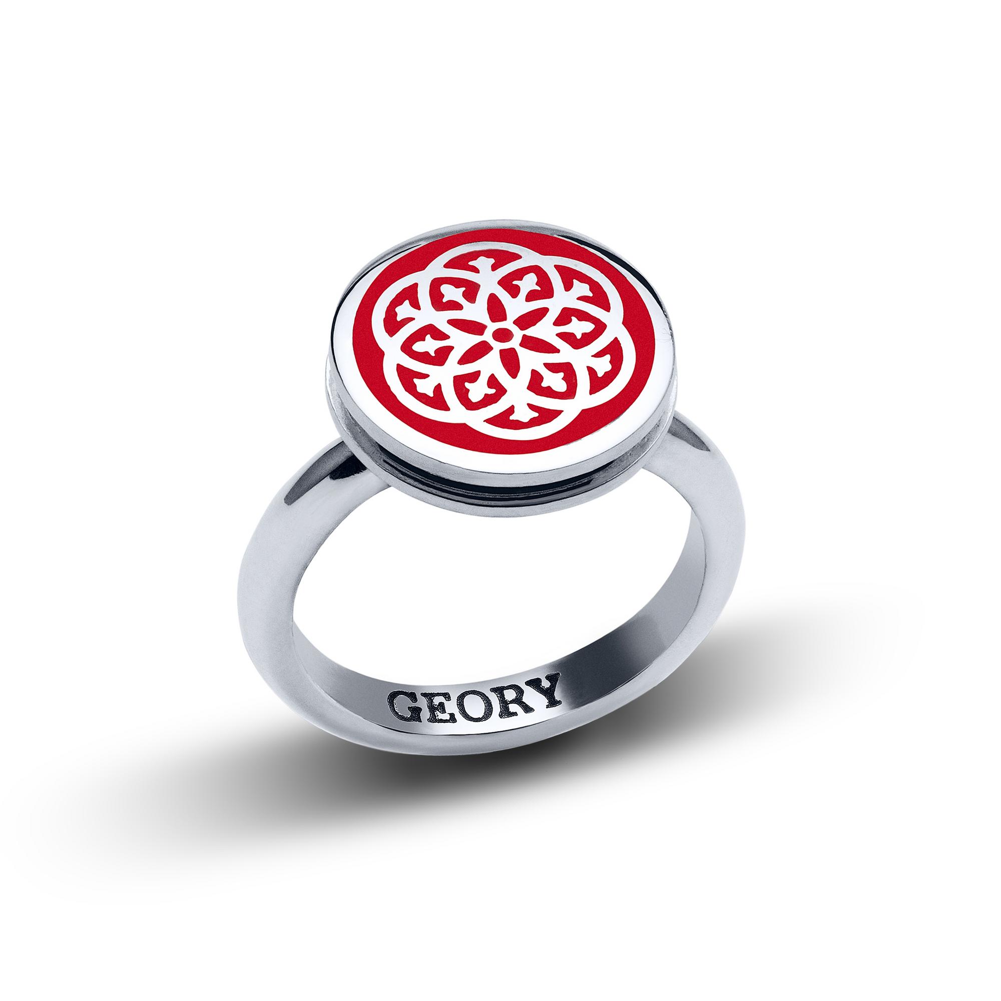 Кольцо Stamp red
