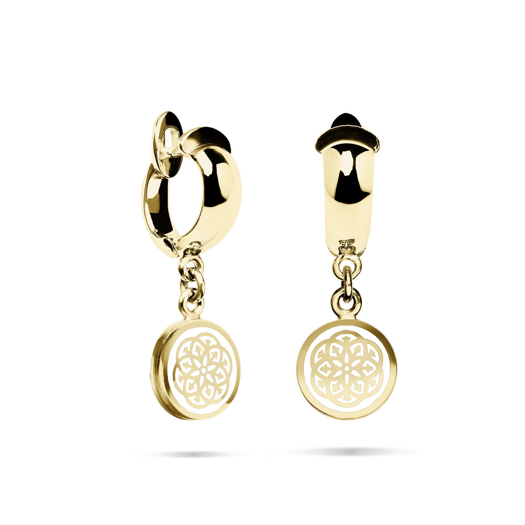 Серьги Stamp white gold