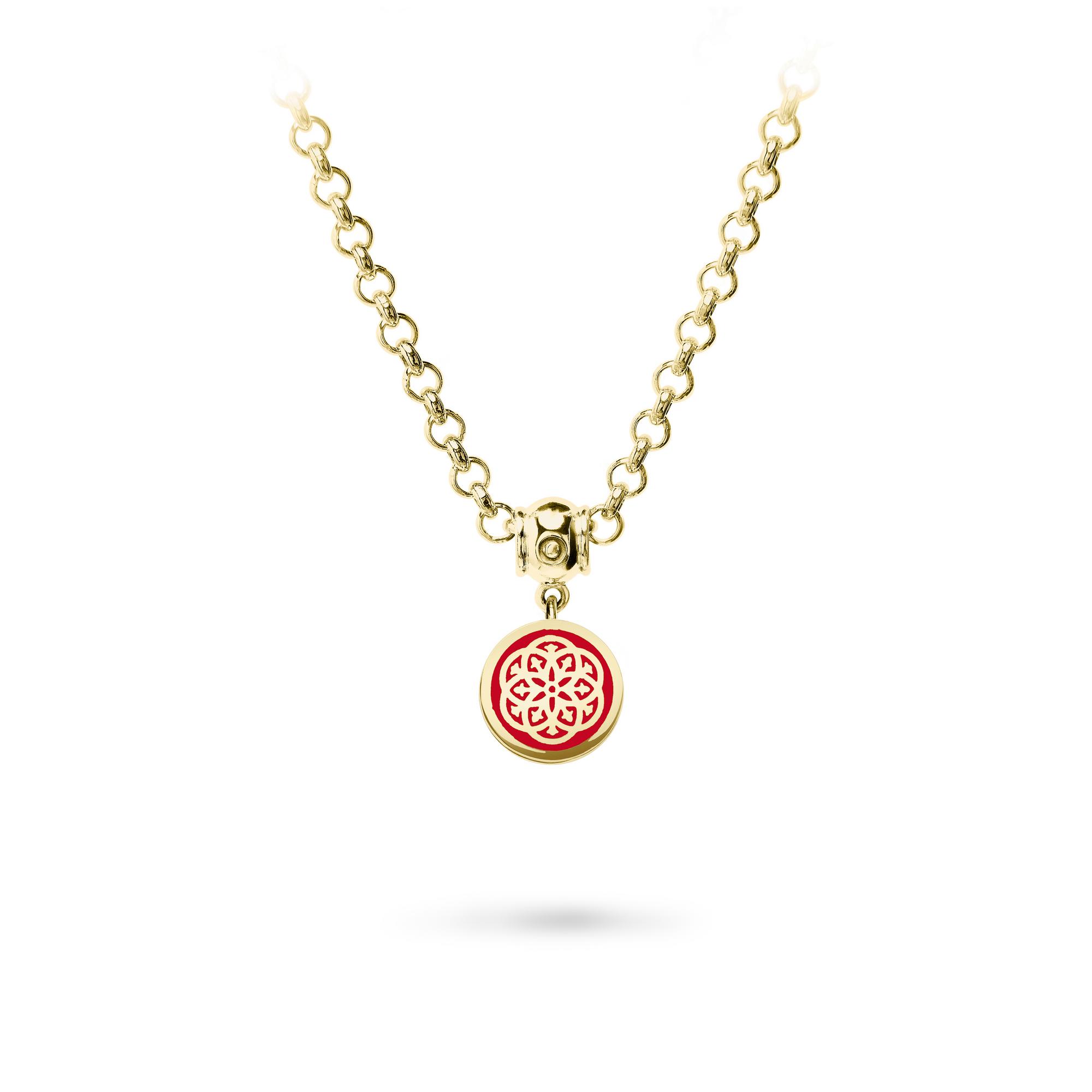 Подвеска Stamp red gold