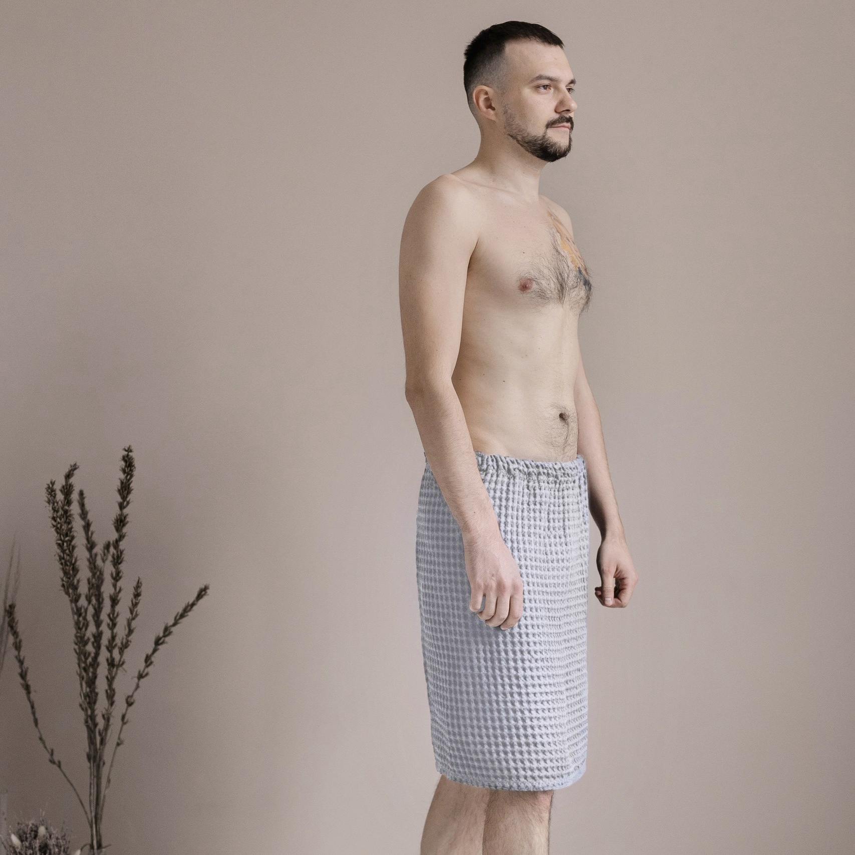 Килт из 100% хлопка цвет серый