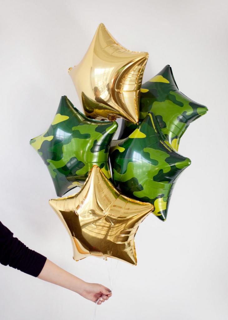 23 февраля  звезды микс 5 шт