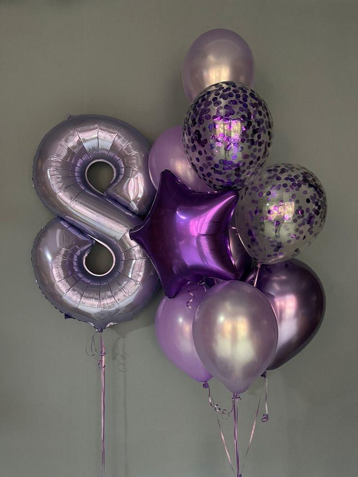 8 марта шары  Фиолет