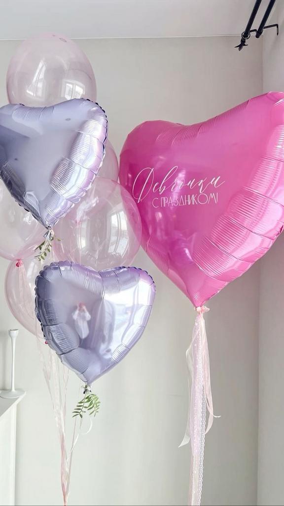 8 марта шары  девочки с праздником
