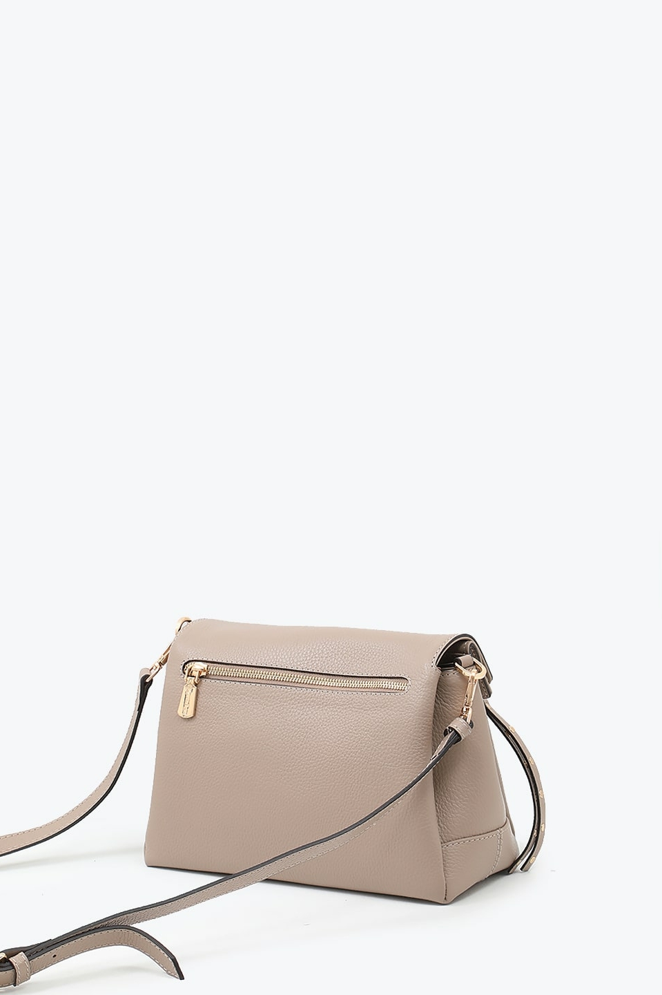 Кросс-боди на плечо с металлическими буквами Vanessa Scani оттенка тауп