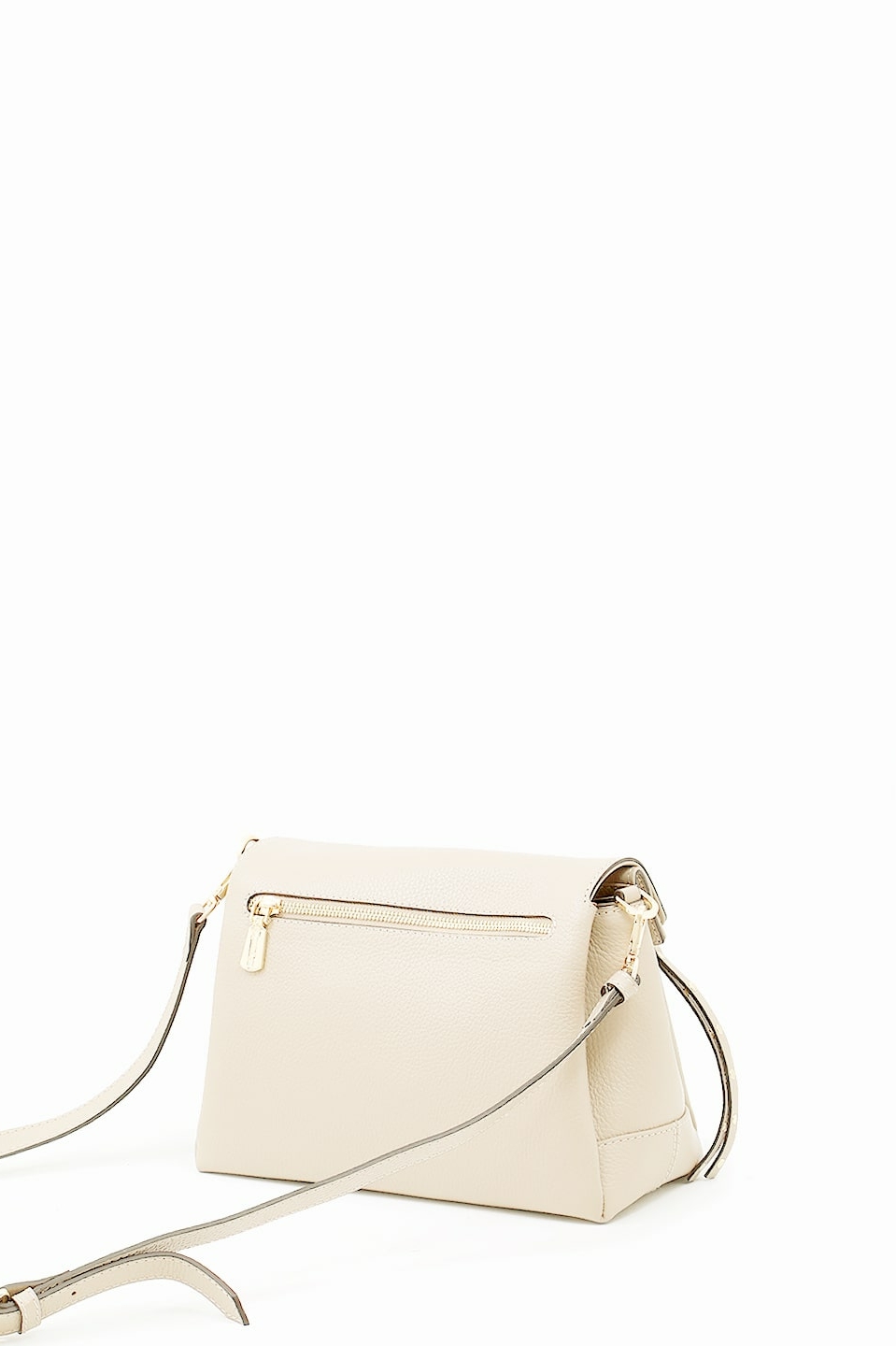 Бежевая кросс-боди на плечо с металлическими буквами Vanessa Scani