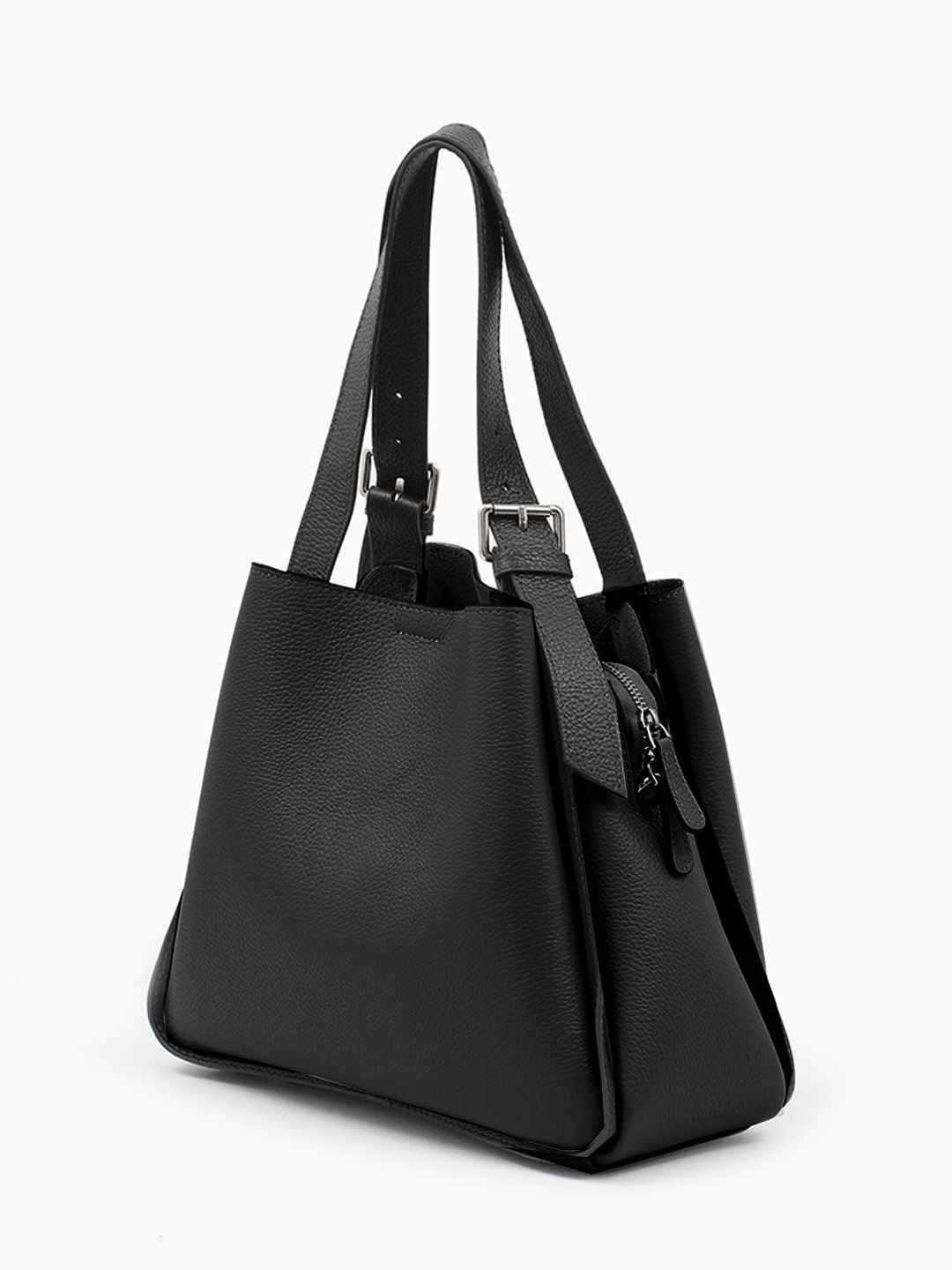 Сумка-тоут с двумя регулируемыми ручками от Vanessa Scani в чёрном цвете