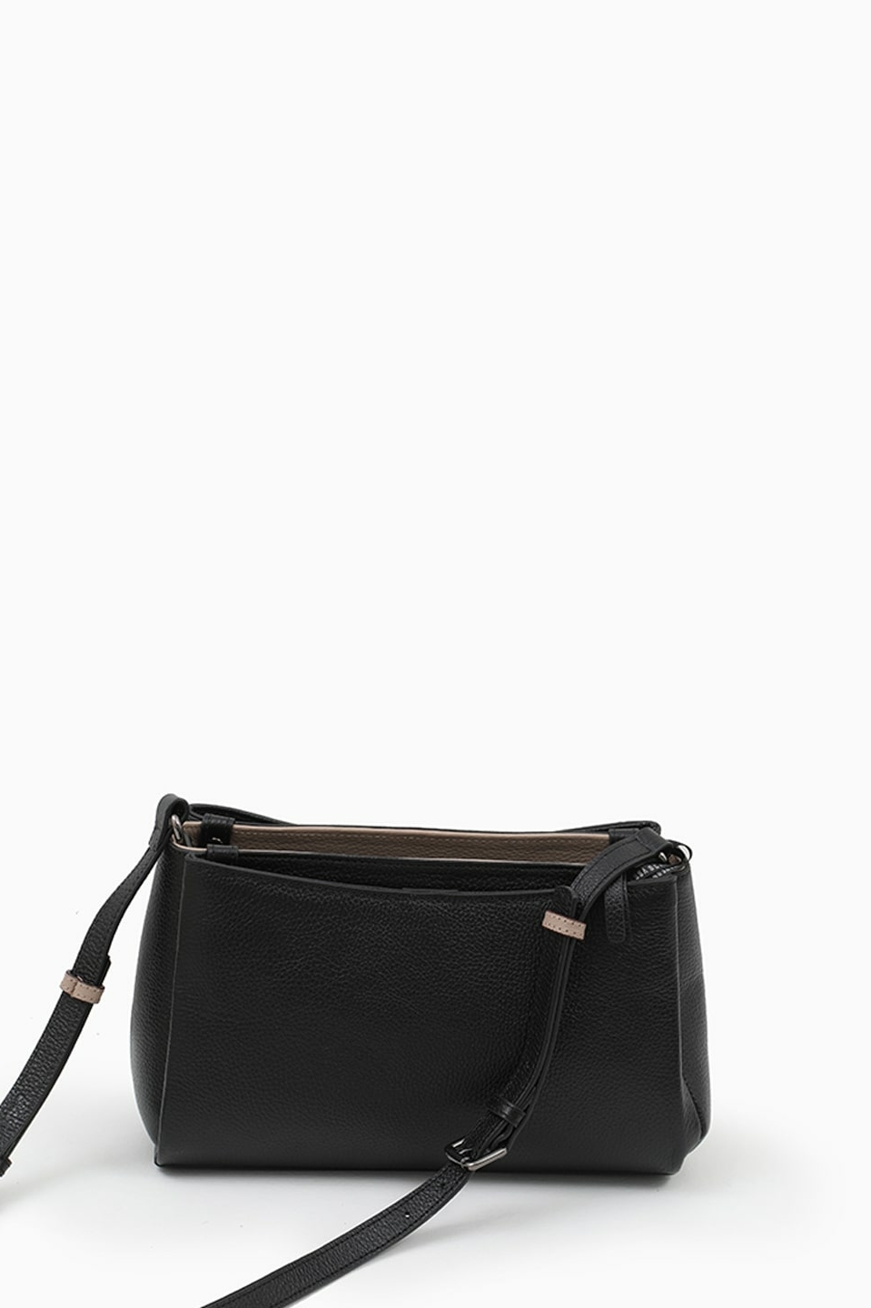 Кросс-боди на плечо с контрастными вставками от Vanessa Scani в чёрном цвете