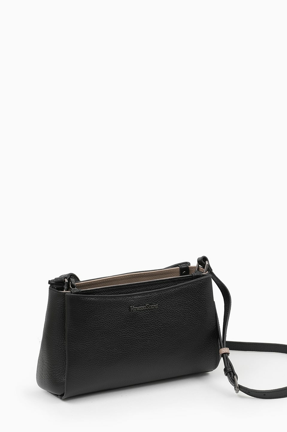 Кросс-боди на плечо с контрастными вставками от Vanessa Scani в чёрном цвете