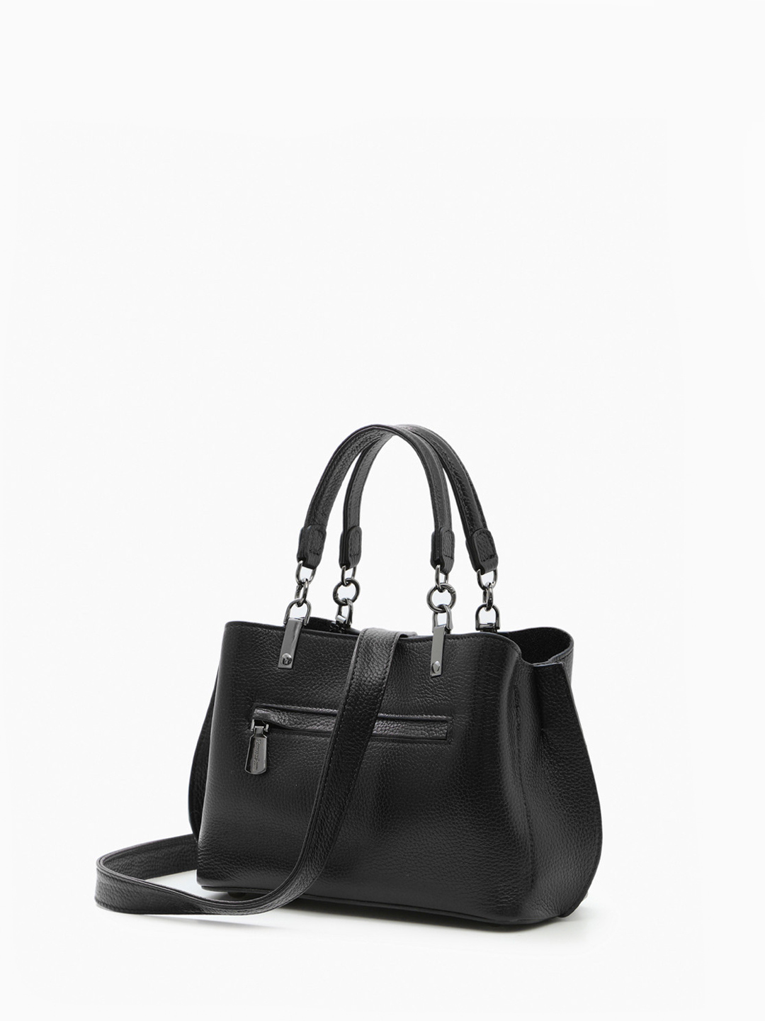 Сумка с тремя отделениями и регулируемым плечевым ремнём от Vanessa Scani в чёрном цвете