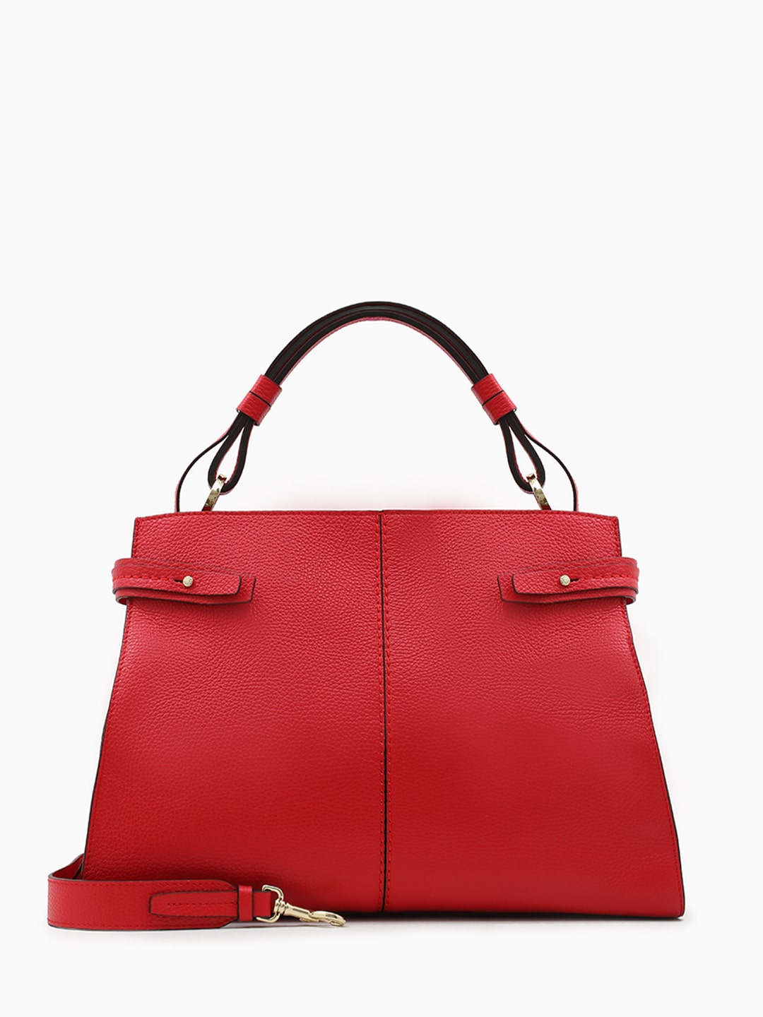 Сумка-тоут с небольшим тиснёным логотипом Loristella в красном цвете